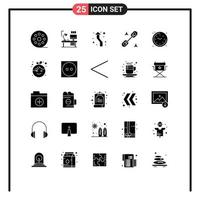 Modern Set of 25 Solid Glyphs and symbols such as home office designer clip direction Editable Vector Design Elements