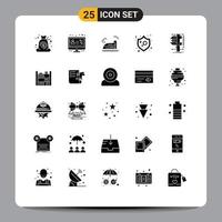 Universal Icon Symbols Group of 25 Modern Solid Glyphs of woman law percentage justice speed Editable Vector Design Elements