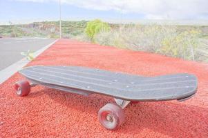 Skateboard on the road photo