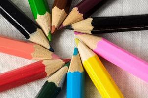Color pencils close-up photo