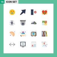 Set of 16 Modern UI Icons Symbols Signs for dome science new research saint patrick Editable Pack of Creative Vector Design Elements