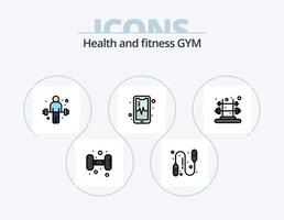 Gym Line Filled Icon Pack 5 Icon Design. . board. gym. gym. protein vector