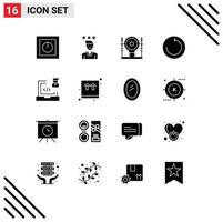 16 Creative Icons Modern Signs and Symbols of time machine backup job power engineering Editable Vector Design Elements