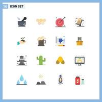 Set of 16 Vector Flat Colors on Grid for trolley sales advertising sale target Editable Pack of Creative Vector Design Elements