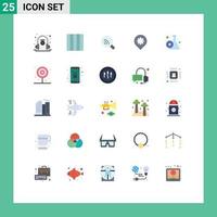 25 Creative Icons Modern Signs and Symbols of settings research wifi cogwheel location Editable Vector Design Elements