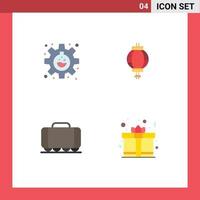 4 User Interface Flat Icon Pack of modern Signs and Symbols of experiment tank research chinese day Editable Vector Design Elements