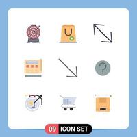 9 Creative Icons Modern Signs and Symbols of web print e blue scale Editable Vector Design Elements