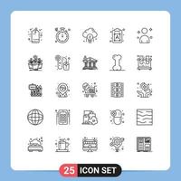 25 Creative Icons Modern Signs and Symbols of man text idea font creative Editable Vector Design Elements