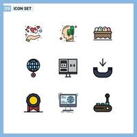 9 Creative Icons Modern Signs and Symbols of coding croos basket internet global Editable Vector Design Elements