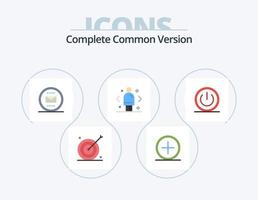 completar común versión plano icono paquete 5 5 icono diseño. decisión. negocio. nuevo. correo. sobre vector