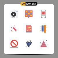 Set of 9 Modern UI Icons Symbols Signs for computer treatment advertisement vaccine injection Editable Vector Design Elements