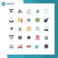 25 Universal Flat Colors Set for Web and Mobile Applications hail season business rainy cloud Editable Vector Design Elements