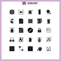 Set of 25 Modern UI Icons Symbols Signs for find ruler river measure repair Editable Vector Design Elements