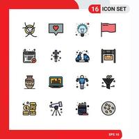 16 Creative Icons Modern Signs and Symbols of cross documents light content mark Editable Creative Vector Design Elements