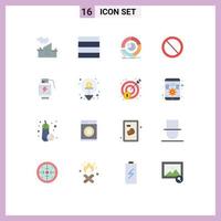 Stock Vector Icon Pack of 16 Line Signs and Symbols for power acumulator business user no Editable Pack of Creative Vector Design Elements