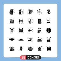 25 Creative Icons Modern Signs and Symbols of prize cup coffee sale ecommerce Editable Vector Design Elements