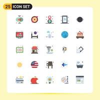 Set of 25 Modern UI Icons Symbols Signs for eye technology wedding smartphone pin Editable Vector Design Elements