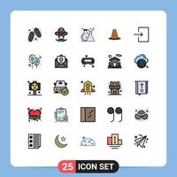 25 Creative Icons Modern Signs and Symbols of arrow stop lab roadblock protection Editable Vector Design Elements