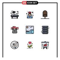 Set of 9 Modern UI Icons Symbols Signs for picture comfort done carpet authority Editable Vector Design Elements