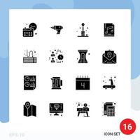 16 Creative Icons Modern Signs and Symbols of file audio cordless recreation games Editable Vector Design Elements