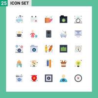 Mobile Interface Flat Color Set of 25 Pictograms of ring engagement discount diamond folder Editable Vector Design Elements