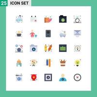 Mobile Interface Flat Color Set of 25 Pictograms of ring engagement discount diamond folder Editable Vector Design Elements