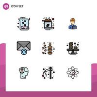 9 Creative Icons Modern Signs and Symbols of autumn message worker mail labour Editable Vector Design Elements