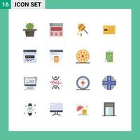 16 Creative Icons Modern Signs and Symbols of server hosting website license front end development code Editable Pack of Creative Vector Design Elements