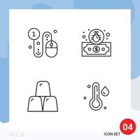 4 Line concept for Websites Mobile and Apps business business pay payment gold Editable Vector Design Elements