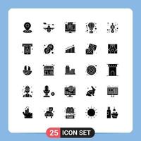 25 Creative Icons Modern Signs and Symbols of calculate journey computer hot balloon Editable Vector Design Elements