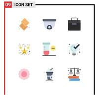 Universal Icon Symbols Group of 9 Modern Flat Colors of space minus box hanging stars christmas Editable Vector Design Elements