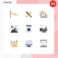 9 Creative Icons Modern Signs and Symbols of household mission car growth business Editable Vector Design Elements