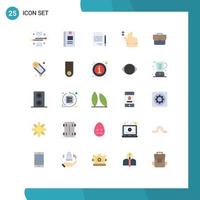 25 Universal Flat Colors Set for Web and Mobile Applications swipe gesture learning plan corporate Editable Vector Design Elements