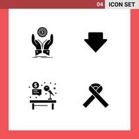 Universal Solid Glyphs Set for Web and Mobile Applications coin auction dollar down hammer Editable Vector Design Elements