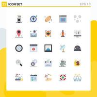 Group of 25 Modern Flat Colors Set for business ice baking hail design Editable Vector Design Elements