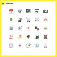 25 Creative Icons Modern Signs and Symbols of develop browser cam app lock Editable Vector Design Elements