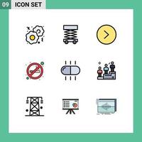 9 Creative Icons Modern Signs and Symbols of leaderboard medical circle drug no smoking Editable Vector Design Elements