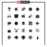 Set of 25 Modern UI Icons Symbols Signs for share connectivity communication computing share chat Editable Vector Design Elements