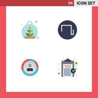 4 Creative Icons Modern Signs and Symbols of growing human spring wave personal Editable Vector Design Elements