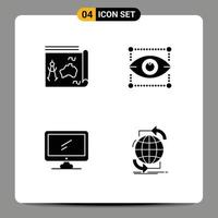 Creative Icons Modern Signs and Symbols of map computer book design device Editable Vector Design Elements