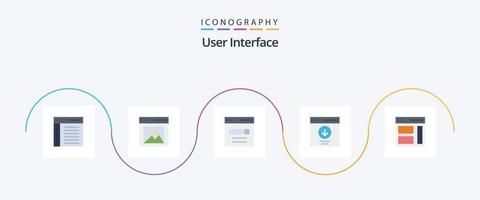 usuario interfaz plano 5 5 icono paquete incluso interfaz. comunicación. fotografía. usuario. interfaz vector