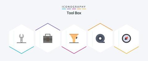 Tools 25 Flat icon pack including . tool. symbol vector