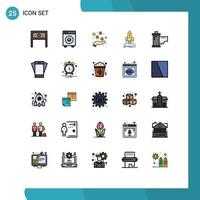 25 Creative Icons Modern Signs and Symbols of shuttle startup equipment launch pay cash Editable Vector Design Elements