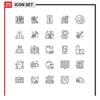 25 Creative Icons Modern Signs and Symbols of devices target application success achievement Editable Vector Design Elements