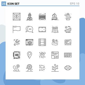 Set of 25 Vector Lines on Grid for game dlc sale content code Editable Vector Design Elements