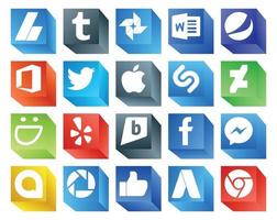 20 Social Media Icon Pack Including google allo facebook tweet brightkite smugmug vector