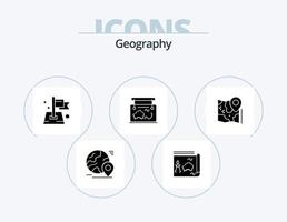 Geo Graphy Glyph Icon Pack 5 Icon Design. location. frame. book. map. location vector