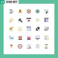 Set of 25 Modern UI Icons Symbols Signs for game hobbies security laboratory chemistry Editable Vector Design Elements