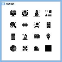 valores vector icono paquete de dieciséis línea señales y símbolos para programador desarrollar seguro codificación clima editable vector diseño elementos