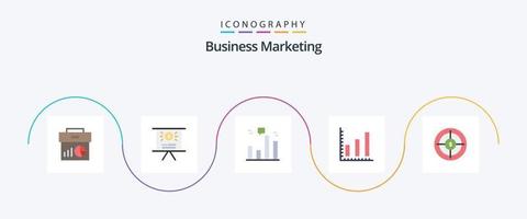 Business Marketing Flat 5 Icon Pack Including . statistics. marketing. marketing vector